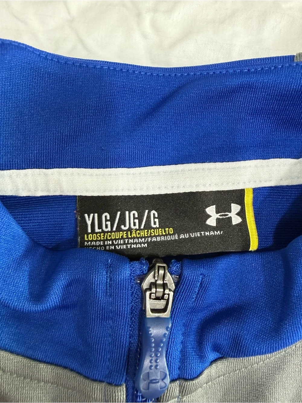 Under Armour Boy’s Royal Blue and Gray Performance Full-Zip Jacket